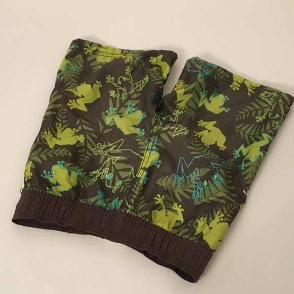 Lime green tree frog fern boys swim trunks 2T - Picture 3 of 8